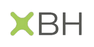 Logotipo de BH Asesoría Empresarial letras gris